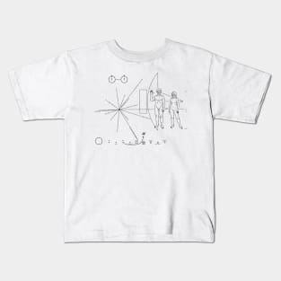 Nasa Pioneer Space Craft Plaque Alien Message Kids T-Shirt